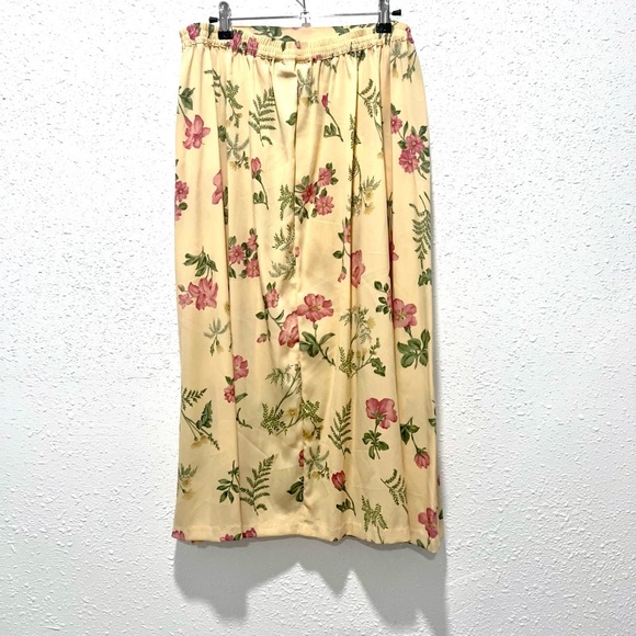 Alfred Dunner Pink and Red Midi A-Line Skirt 16 - Picture 1 of 6